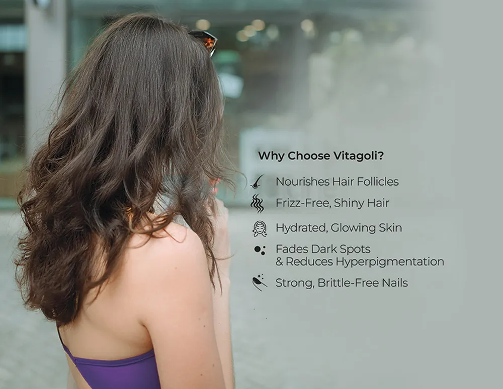Vitagoli Gummies for Hair, Skin & Nails | With Ketricho™, Sesbania Grandiflora