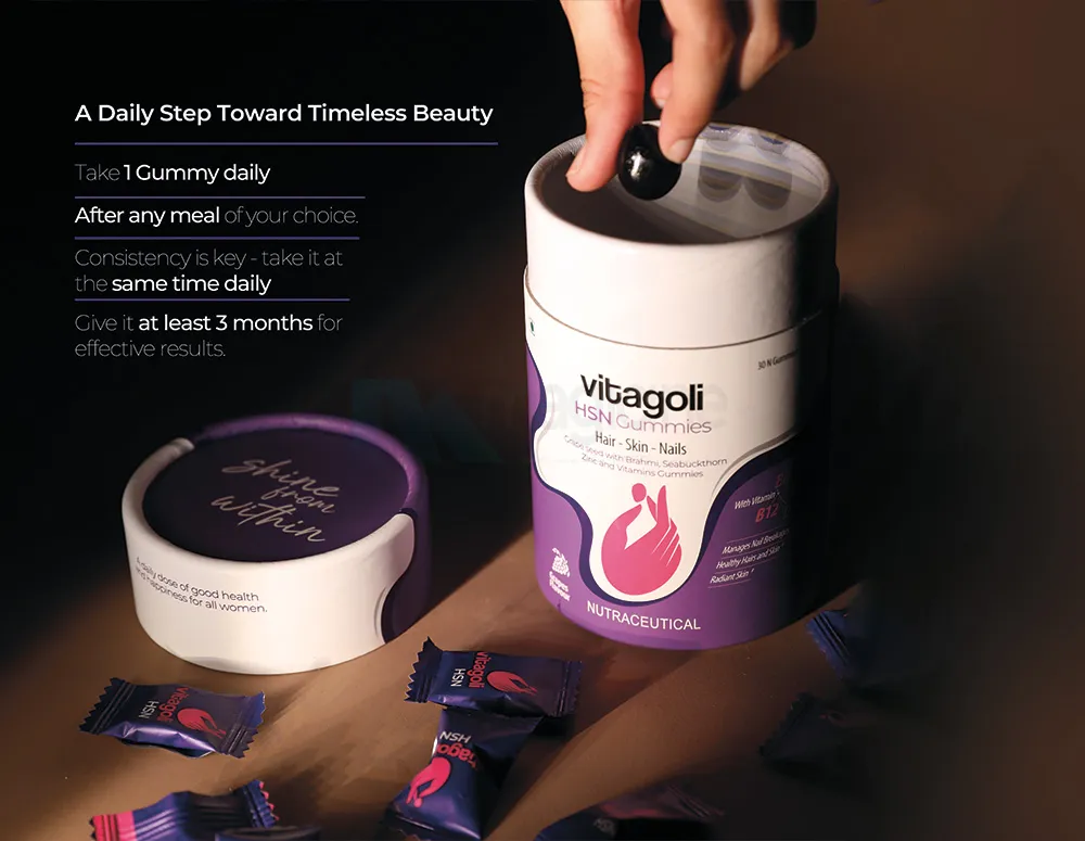 Vitagoli Gummies for Hair, Skin & Nails | With Ketricho™, Sesbania Grandiflora